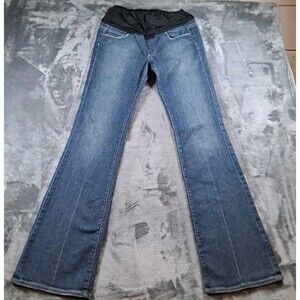 PAIGE Maternity Laurel Canyon Low Rise Bootcut Womens Denim Jeans Sz 28 Pre-Own